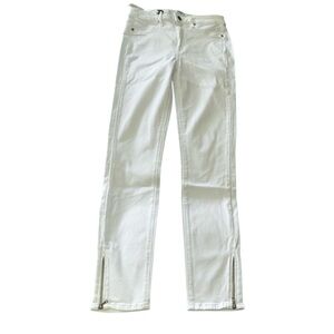 NWT Paige Hoxton White Mist Ankle Zip Women’s Size 27 Casual Soft Comfy Jeans